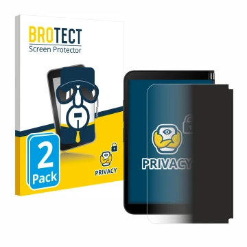 Parte frontale di una confezione del prodotto con il logo del marchio BROTECT. Accanto è raffigurato il dispositivo Microsoft 