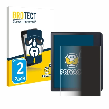 Parte frontale di una confezione del prodotto con il logo del marchio BROTECT. Accanto è raffigurato il dispositivo Kobo Sage 