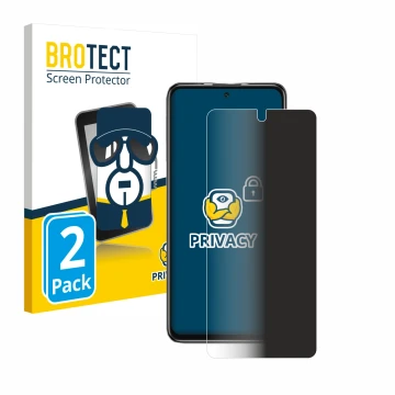 Parte frontale di una confezione del prodotto con il logo del marchio BROTECT. Accanto è raffigurato il dispositivo Xiaomi Poc