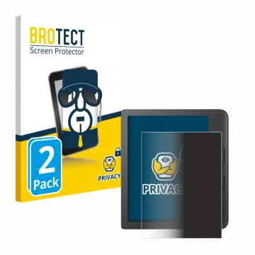 Parte frontale di una confezione del prodotto con il logo del marchio BROTECT. Accanto è raffigurato il dispositivo Tolino Vis