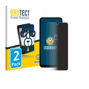 Parte frontale di una confezione del prodotto con il logo del marchio BROTECT. Accanto è raffigurato il dispositivo Motorola M