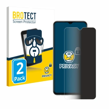 Parte frontale di una confezione del prodotto con il logo del marchio BROTECT. Accanto è raffigurato il dispositivo Samsung Ga