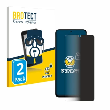 Parte frontale di una confezione del prodotto con il logo del marchio BROTECT. Accanto è raffigurato il dispositivo Xiaomi Red