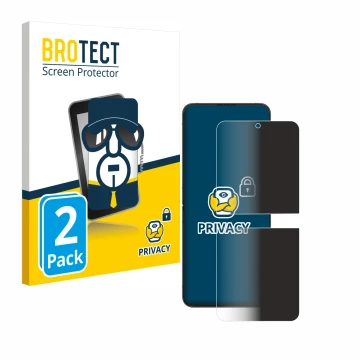 Parte frontale di una confezione del prodotto con il logo del marchio BROTECT. Accanto è raffigurato il dispositivo Samsung Ga