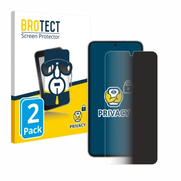 Parte frontale di una confezione del prodotto con il logo del marchio BROTECT. Accanto è raffigurato il dispositivo Samsung Ga
