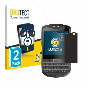 Parte frontale di una confezione del prodotto con il logo del marchio BROTECT. Accanto è raffigurato il dispositivo Unihertz T
