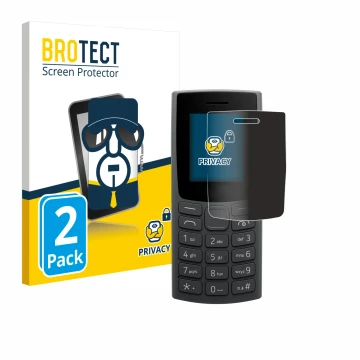 Parte frontale di una confezione del prodotto con il logo del marchio BROTECT. Accanto è raffigurato il dispositivo Nokia 110 