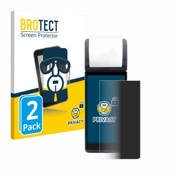 Parte frontale di una confezione del prodotto con il logo del marchio BROTECT. Accanto è raffigurato il dispositivo myPOS Pro 