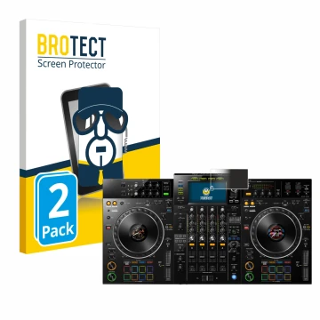Parte frontale di una confezione del prodotto con il logo del marchio BROTECT. Accanto è raffigurato il dispositivo Pioneer XD