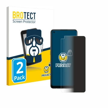 Parte frontale di una confezione del prodotto con il logo del marchio BROTECT. Accanto è raffigurato il dispositivo Oppo Reno 