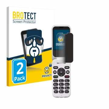 Parte frontale di una confezione del prodotto con il logo del marchio BROTECT. Accanto è raffigurato il dispositivo Doro 6820 