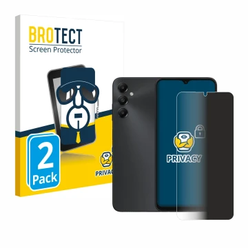 Parte frontale di una confezione del prodotto con il logo del marchio BROTECT. Accanto è raffigurato il dispositivo Samsung Ga