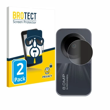 Parte frontale di una confezione del prodotto con il logo del marchio BROTECT. Accanto è raffigurato il dispositivo Xiaomi Red