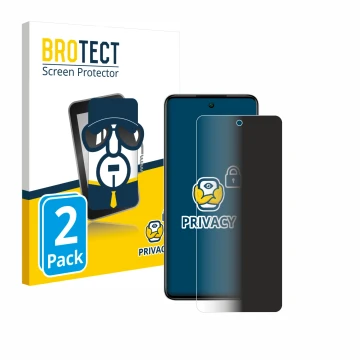 Parte frontale di una confezione del prodotto con il logo del marchio BROTECT. Accanto è raffigurato il dispositivo Infinix Sm