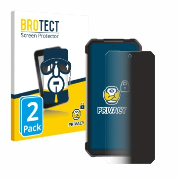 Parte frontale di una confezione del prodotto con il logo del marchio BROTECT. Accanto è raffigurato il dispositivo Unihertz T