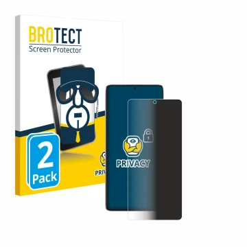 Parte frontale di una confezione del prodotto con il logo del marchio BROTECT. Accanto è raffigurato il dispositivo Xiaomi Poc