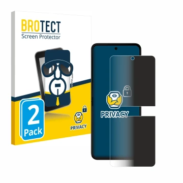 Parte frontale di una confezione del prodotto con il logo del marchio BROTECT. Accanto è raffigurato il dispositivo Motorola R