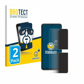 Parte frontale di una confezione del prodotto con il logo del marchio BROTECT. Accanto è raffigurato il dispositivo Nubia Flip