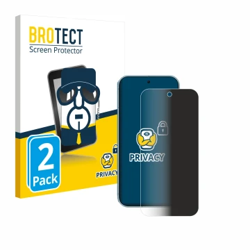 Parte frontale di una confezione del prodotto con il logo del marchio BROTECT. Accanto è raffigurato il dispositivo Google Pix