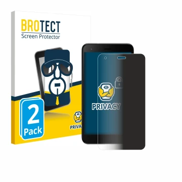 Parte frontale di una confezione del prodotto con il logo del marchio BROTECT. Accanto è raffigurato il dispositivo ZTE Blade 