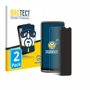 Parte frontale di una confezione del prodotto con il logo del marchio BROTECT. Accanto è raffigurato il dispositivo Crosscall 