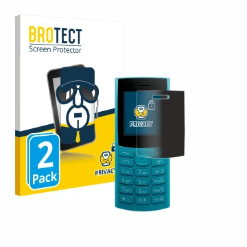 Parte frontale di una confezione del prodotto con il logo del marchio BROTECT. Accanto è raffigurato il dispositivo Nokia 105 