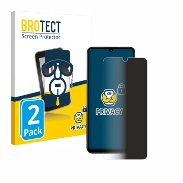 Parte frontale di una confezione del prodotto con il logo del marchio BROTECT. Accanto è raffigurato il dispositivo Xiaomi Red