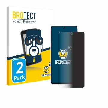 Parte frontale di una confezione del prodotto con il logo del marchio BROTECT. Accanto è raffigurato il dispositivo Xiaomi Poc