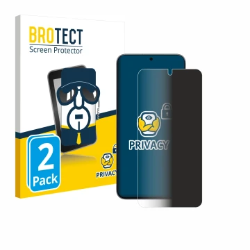 Parte frontale di una confezione del prodotto con il logo del marchio BROTECT. Accanto è raffigurato il dispositivo Samsung Ga
