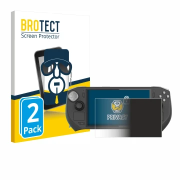 Parte frontale di una confezione del prodotto con il logo del marchio BROTECT. Accanto è raffigurato il dispositivo Zotac Gami