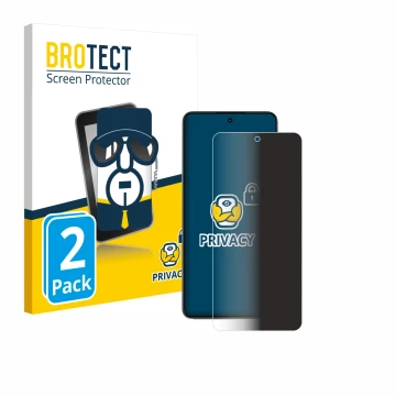 Parte frontale di una confezione del prodotto con il logo del marchio BROTECT. Accanto è raffigurato il dispositivo realme P3 