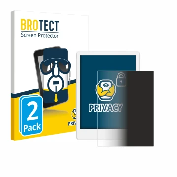 Parte frontale di una confezione del prodotto con il logo del marchio BROTECT. Accanto è raffigurato il dispositivo Meebook M8