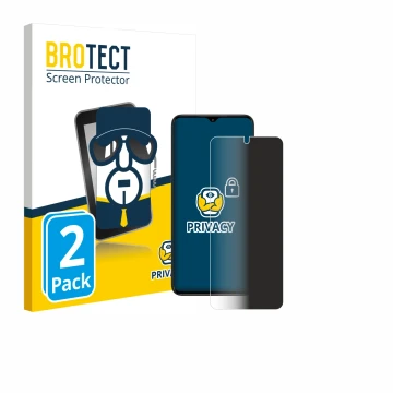 Parte frontale di una confezione del prodotto con il logo del marchio BROTECT. Accanto è raffigurato il dispositivo ZTE Nubia 