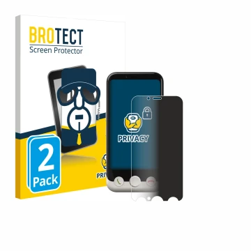 Parte frontale di una confezione del prodotto con il logo del marchio BROTECT. Accanto è raffigurato il dispositivo Doro Auror