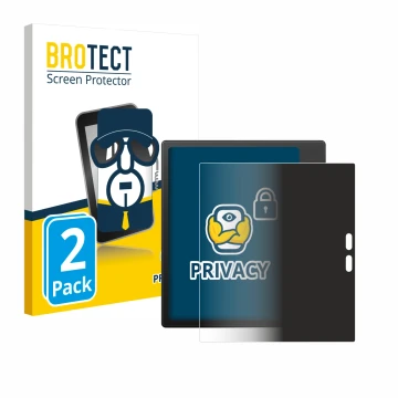 Parte frontale di una confezione del prodotto con il logo del marchio BROTECT. Accanto è raffigurato il dispositivo Boox Go Co