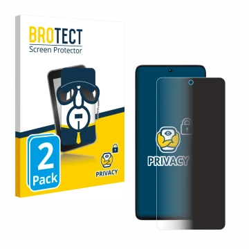 Parte frontale di una confezione del prodotto con il logo del marchio BROTECT. Accanto è raffigurato il dispositivo Xiaomi Poc