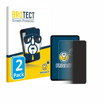 Parte frontale di una confezione del prodotto con il logo del marchio BROTECT. Accanto è raffigurato il dispositivo Xiaomi Pad