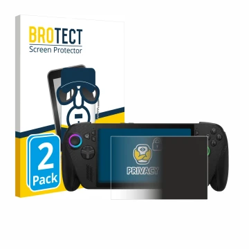 Parte frontale di una confezione del prodotto con il logo del marchio BROTECT. Accanto è raffigurato il dispositivo ASUS ROG X