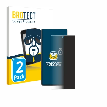 Parte frontale di una confezione del prodotto con il logo del marchio BROTECT. Accanto è raffigurato il dispositivo ZTE Nubia 