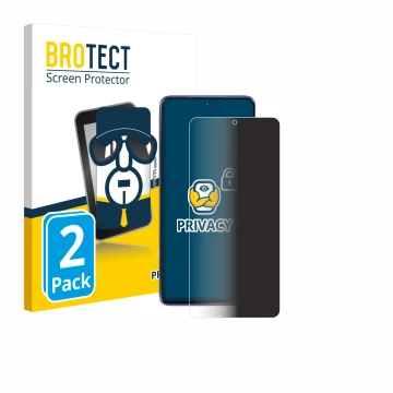 Parte frontale di una confezione del prodotto con il logo del marchio BROTECT. Accanto è raffigurato il dispositivo Motorola E