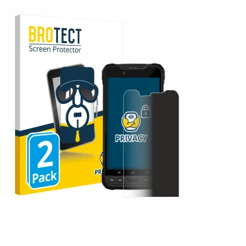 Parte frontale di una confezione del prodotto con il logo del marchio BROTECT. Accanto è raffigurato il dispositivo Zebra Xplo