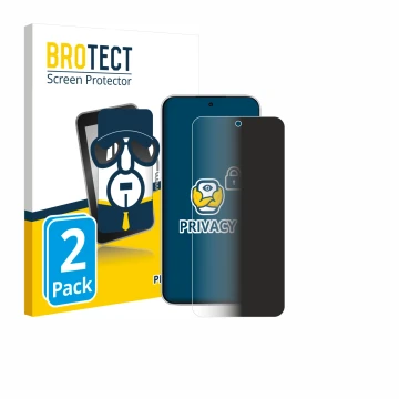 Parte frontale di una confezione del prodotto con il logo del marchio BROTECT. Accanto è raffigurato il dispositivo Xiaomi Red