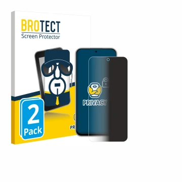 Parte frontale di una confezione del prodotto con il logo del marchio BROTECT. Accanto è raffigurato il dispositivo Nubia V80 