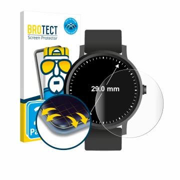 Parte frontale di una confezione del prodotto con il logo del marchio BROTECT. Accanto è raffigurato il dispositivo Orologi (C
