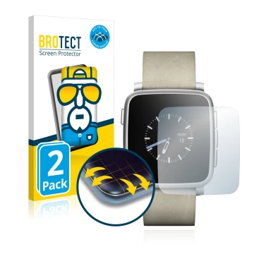 Parte frontale di una confezione del prodotto con il logo del marchio BROTECT. Accanto è raffigurato il dispositivo Pebble Tim