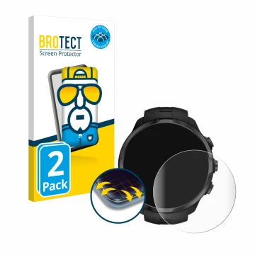 Parte frontale di una confezione del prodotto con il logo del marchio BROTECT. Accanto è raffigurato il dispositivo Suunto Spa