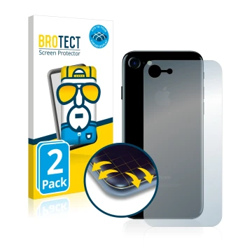Parte frontale di una confezione del prodotto con il logo del marchio BROTECT. Accanto è raffigurato il dispositivo Apple iPho