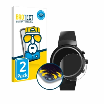 Parte frontale di una confezione del prodotto con il logo del marchio BROTECT. Accanto è raffigurato il dispositivo ASUS ZenWa