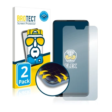 Parte frontale di una confezione del prodotto con il logo del marchio BROTECT. Accanto è raffigurato il dispositivo ASUS ZenFo