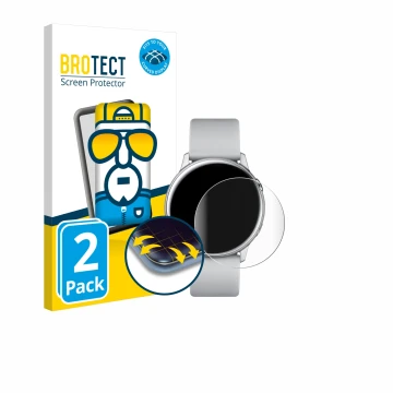 Parte frontale di una confezione del prodotto con il logo del marchio BROTECT. Accanto è raffigurato il dispositivo Samsung Ga